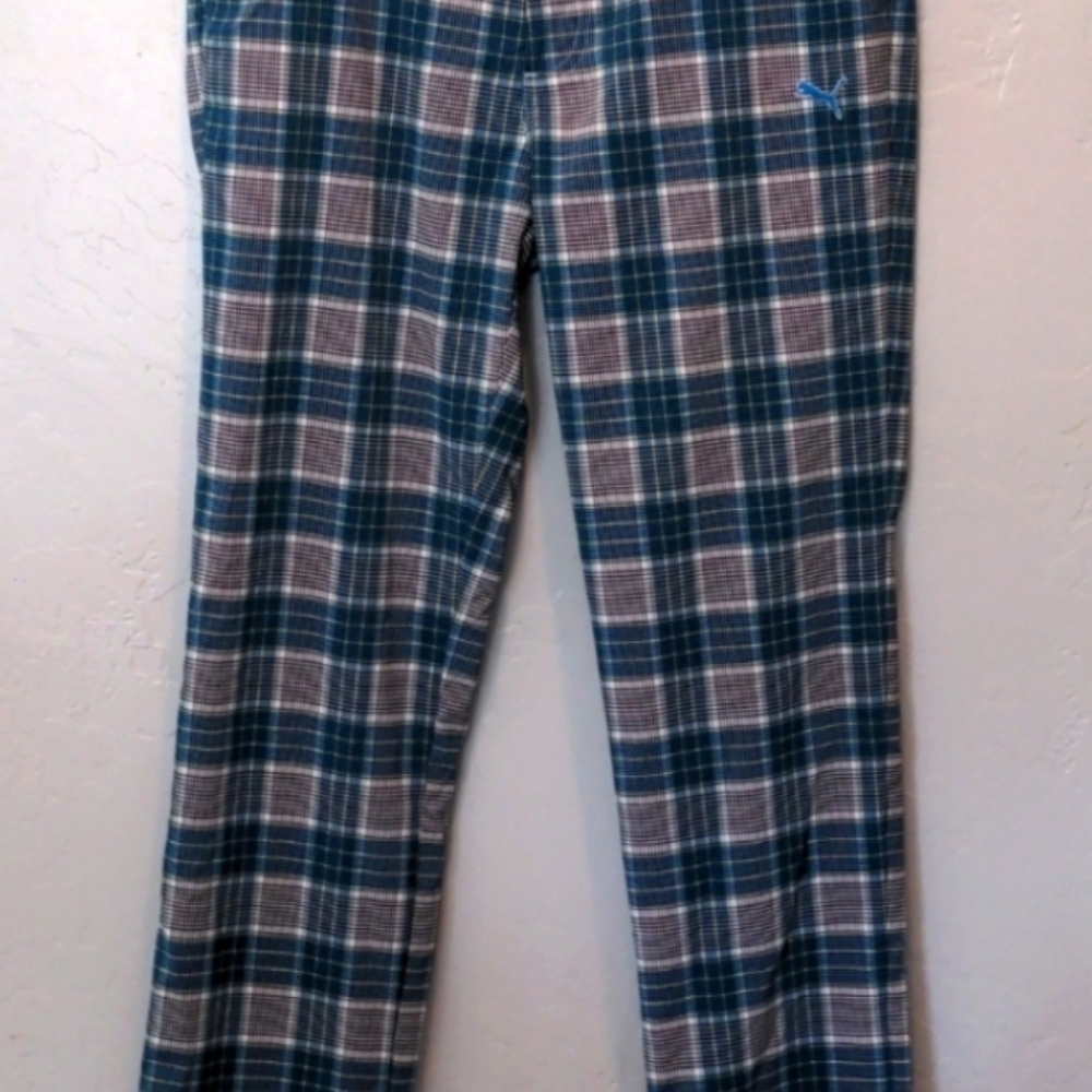 PUMA PLAID GOLF PANTS